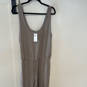 Taupe Sleeveless Jumpsuit